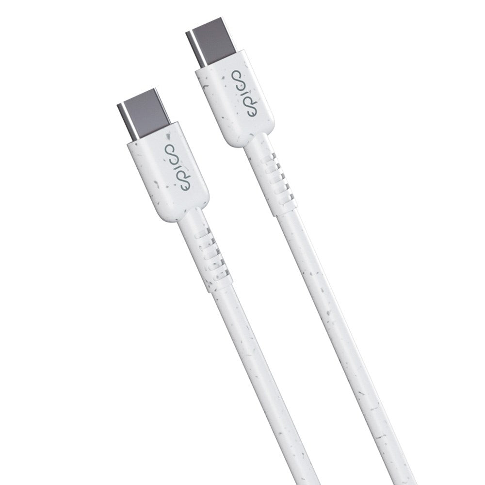 Epico Resolve USB-C Vægoplader GaN 30W PD med USB-C Kabel - 1.2 Meter - Hvid