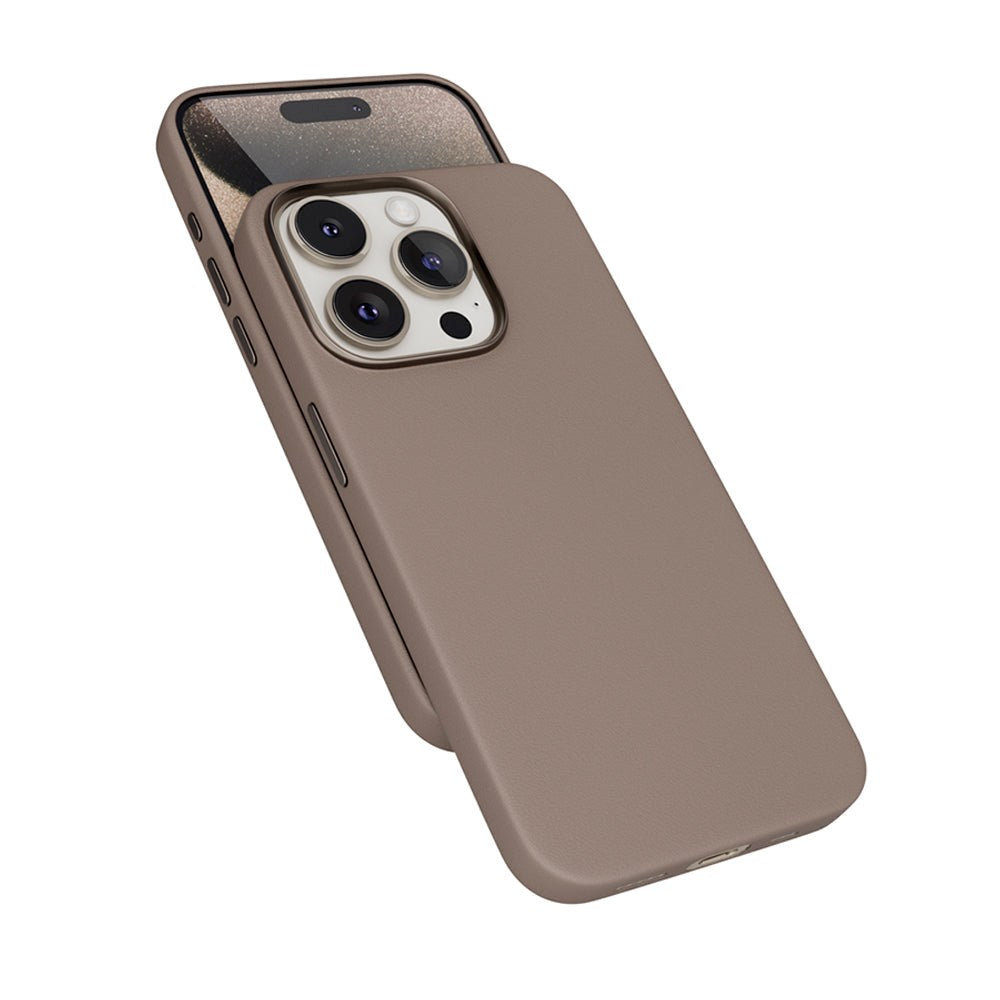 iPhone 15 Pro Epico Mag+ Leather Cover - MagSafe Kompatibel - Sand