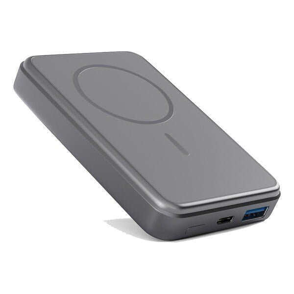 Epico Mag+ 10.000mAh Aluminium PowerBank 20W - MagSafe Kompatibel - Grå