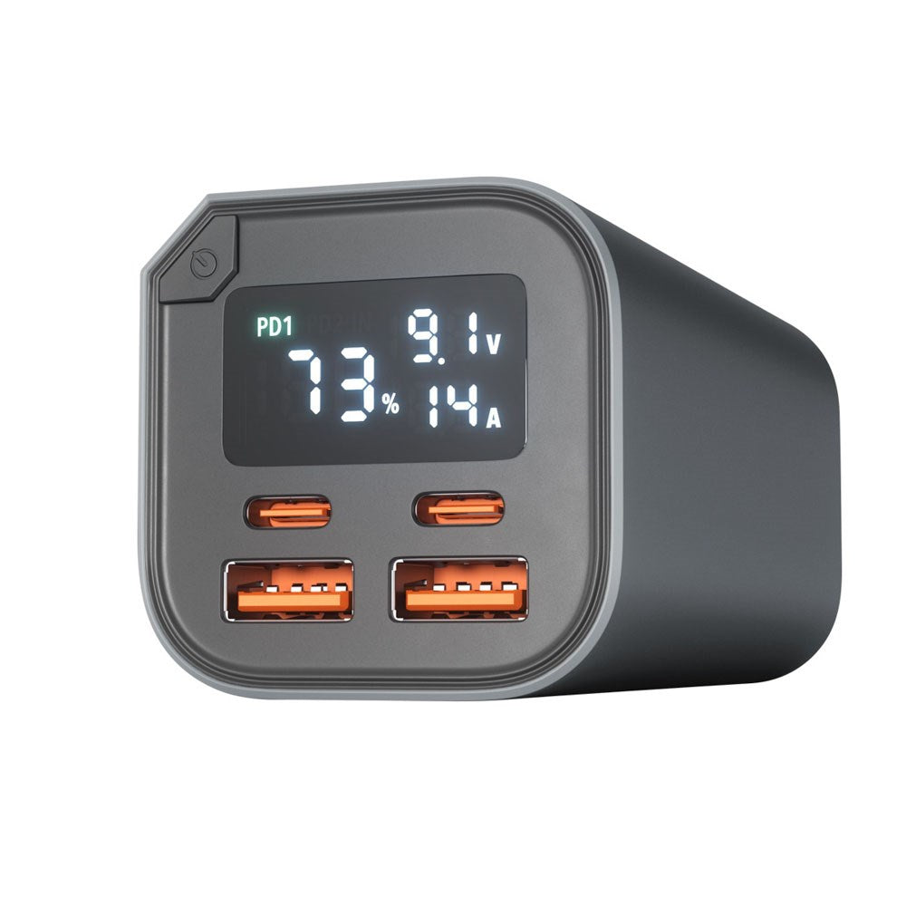 Epico Aluminium Powerbank m. 100W - 20.000 mAh - 2 x USB-A - 2 x USB-C - Grå