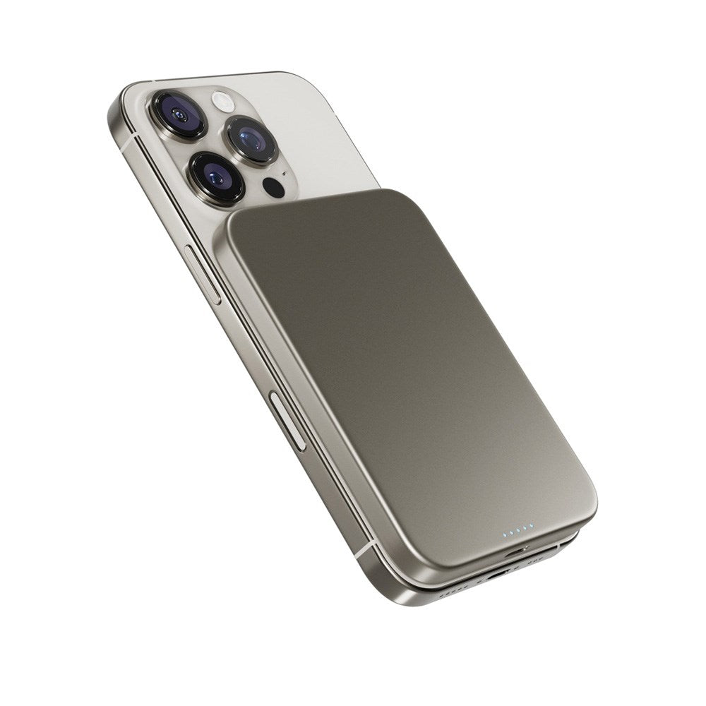 Epico 15W 5000 mAh UltraPack EM51 Power Bank m. USB-C - Qi2 / MagSafe Kompatibel - Titanium