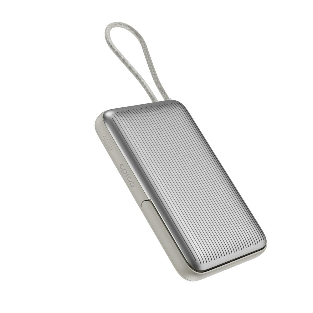 Epico UltraPack 15W Power Bank 10.000 mAh - inkl. USB-C Kabel og Stander - MagSafe / Qi2 Kompatibel - Grå