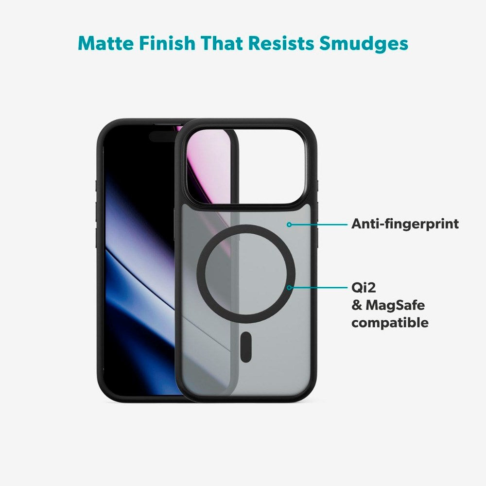 Epico HeroMatte Pro Mag+ Cover - iPhone 17 Pro Max - MagSafe Kompatibel - Sort