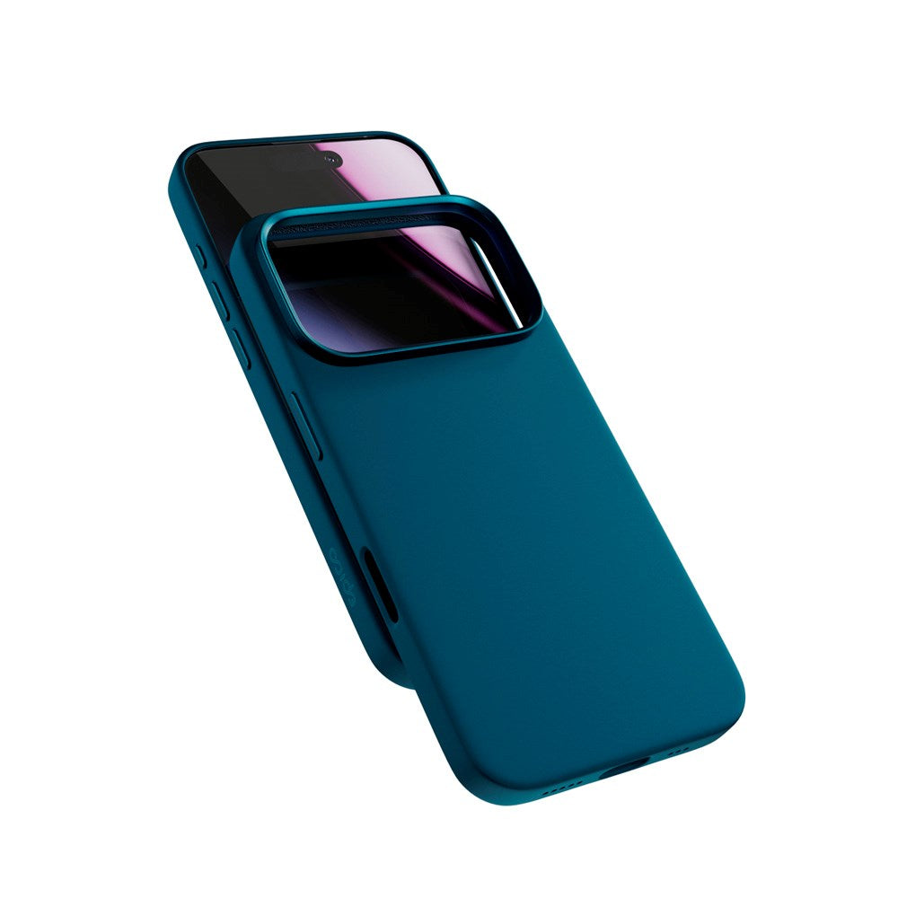 Epico Silicone Pro Mag+ Cover - iPhone 17 Pro - MagSafe Kompatibel - Petrol Blue
