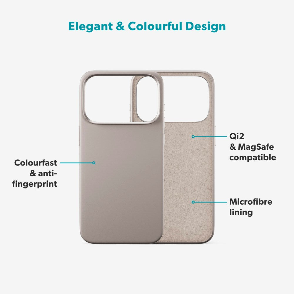 Epico Silicone Pro Mag+ Cover - iPhone 17 Pro Max - MagSafe Kompatibel - Titanium Beige