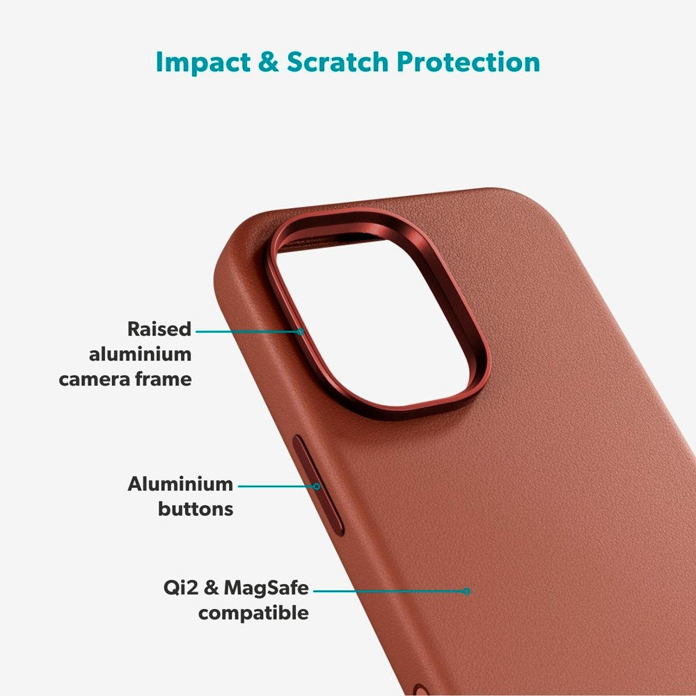 Epico Leather Pro Mag+ Cover - iPhone 17 - MagSafe Kompatibel - Brun