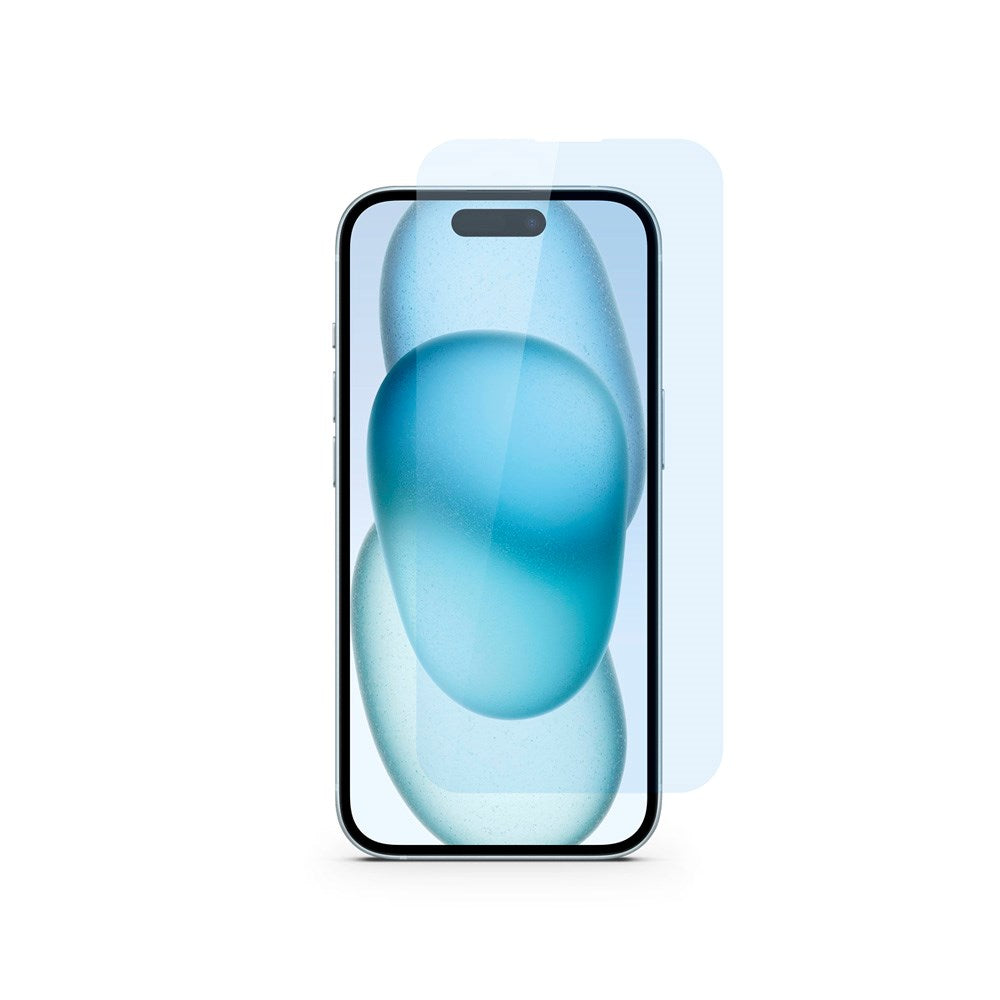Epico - iPhone 16 / 15 / 14 Pro - Glass Standard Fit Skærmbeskyttelsesglas m. Installationsramme - Gennemsigtig