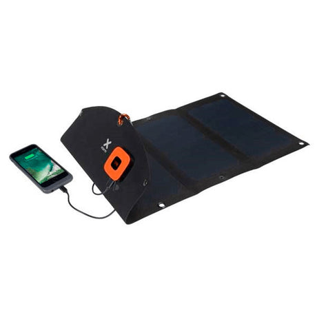 Xtorm Extreme SolarBooster 21W Solcelle Oplader m. USB-A & USB-C - Sort