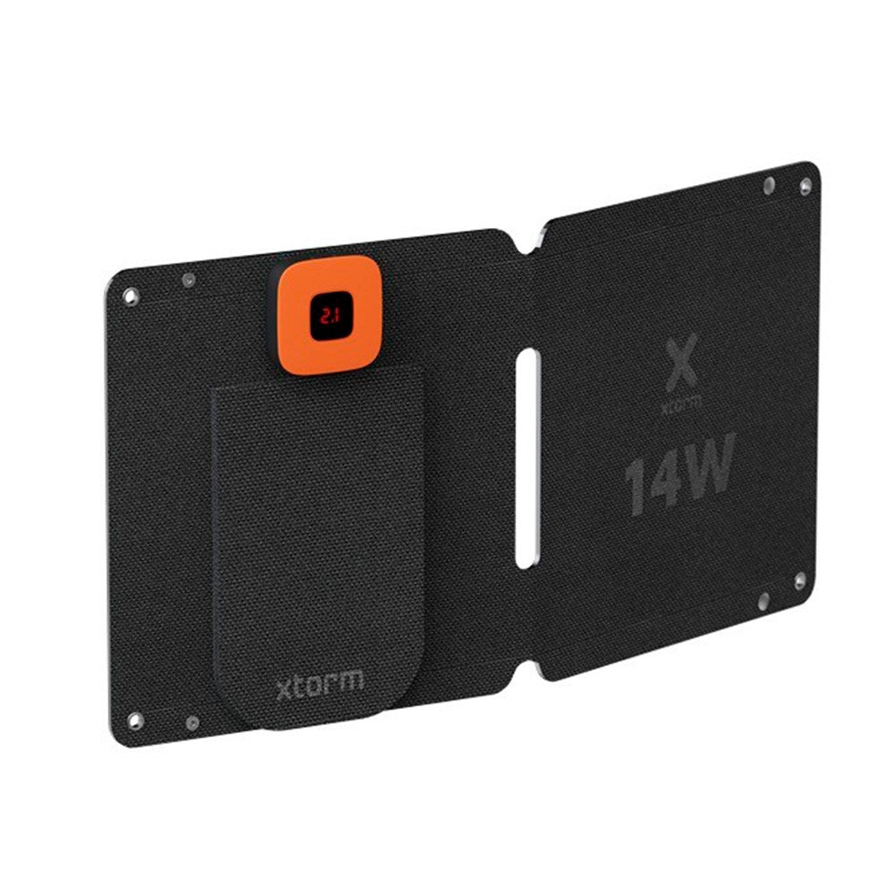 Xtorm SolarBooster 14W Solcelle Oplader med USB-A & USB-C - Sort