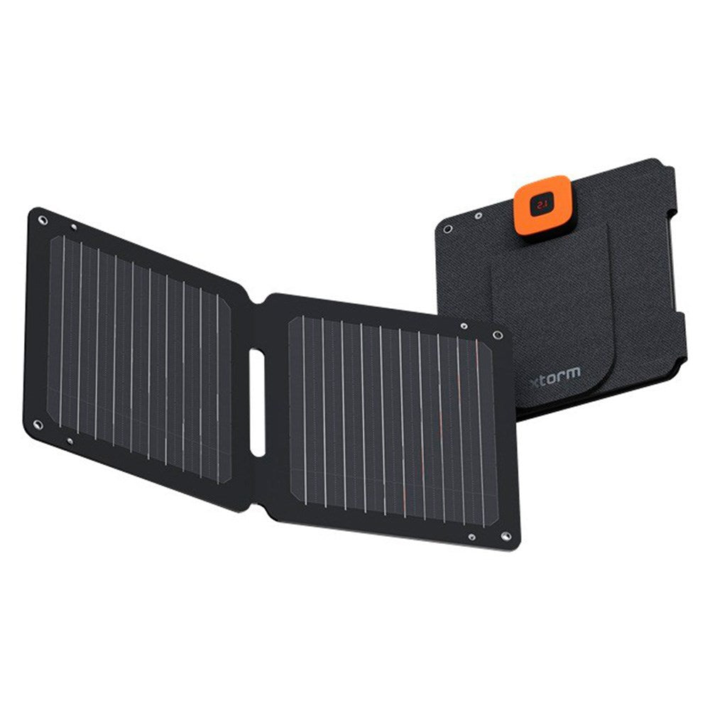 Xtorm SolarBooster 14W Solcelle Oplader med USB-A & USB-C - Sort