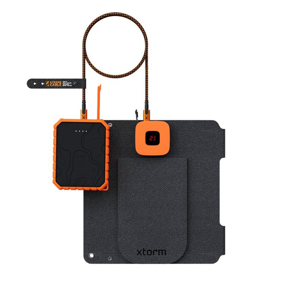 Xtorm SolarBooster 14W Solcelle Oplader med USB-A & USB-C - Sort