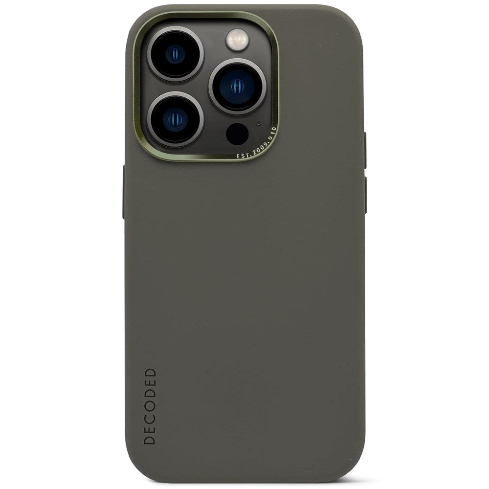 Decoded iPhone 13 Pro AntiMicrobial Silikone Mobil Cover - MagSafe Kompatibel - Olive