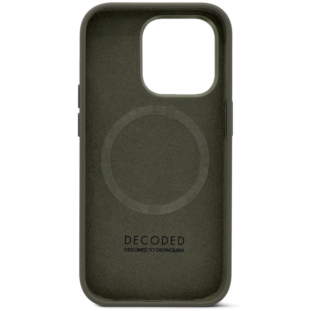 Decoded iPhone 14 Pro AntiMicrobial Silikone Mobil Cover - MagSafe Kompatibel - Olive