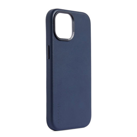 Decoded iPhone 15 Læder Mobil Cover - MagSafe Kompatibel - True Navy