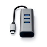 2-in-1 USB-C Hub / Ethernet Port Satechi - Space Grey