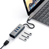 2-in-1 USB-C Hub / Ethernet Port Satechi - Space Grey