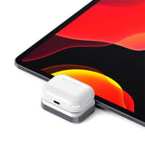 Satechi 5W Wireless Charger Dock til Apple Airpods & Apple Watch - Hvid / Sølv