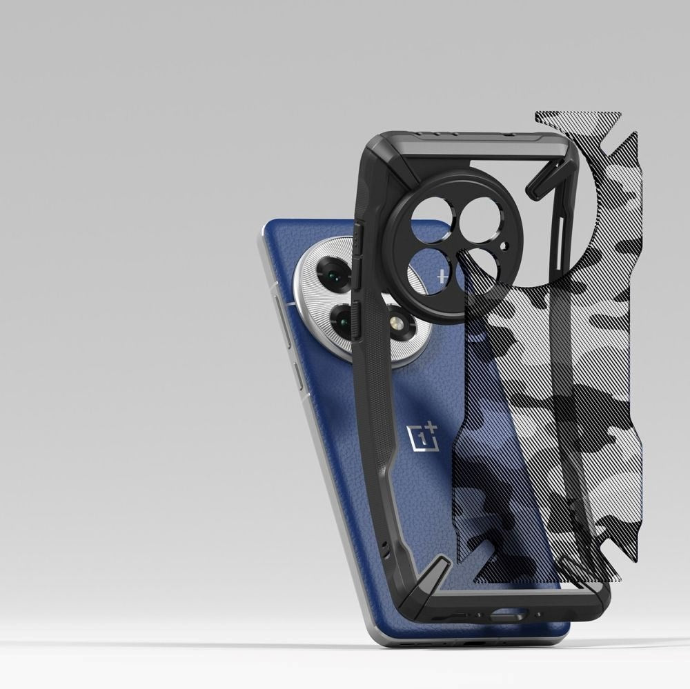 Ringke OnePlus 13 Fusion X Bagside Cover - Sort / Camouflage
