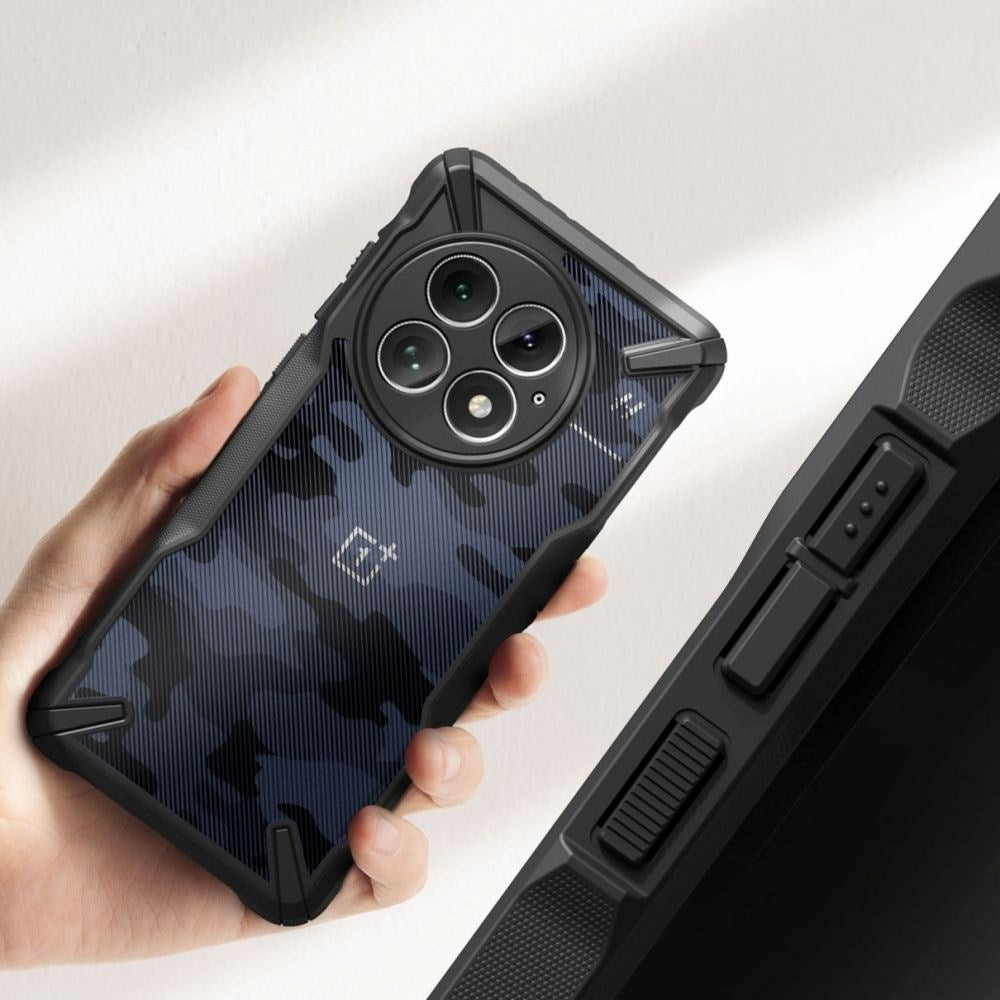 Ringke OnePlus 13 Fusion X Bagside Cover - Sort / Camouflage