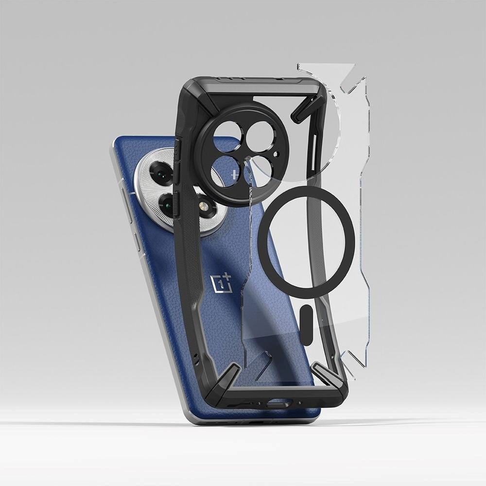 Ringke OnePlus 13 Fusion X Bagside Cover - MagSafe Kompatibel - Sort / Gennemsigtig
