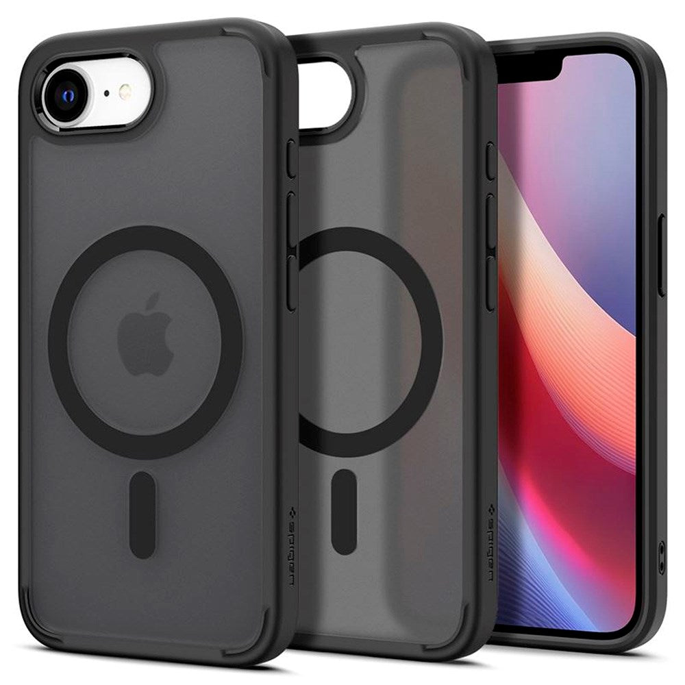 iPhone 16e - Spigen Crystal Hybrid Cover - MagSafe Kompatibel - Sort