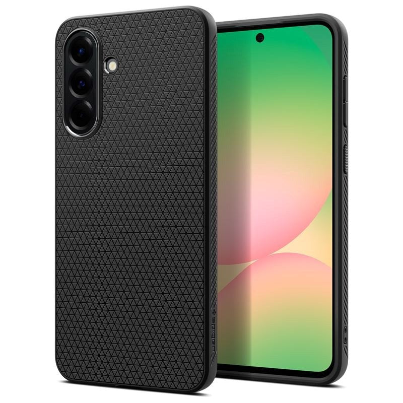 Samsung Galaxy A56 (5G) - Spigen Liquid Air - Fleksibelt Plastik Cover - Mat Sort