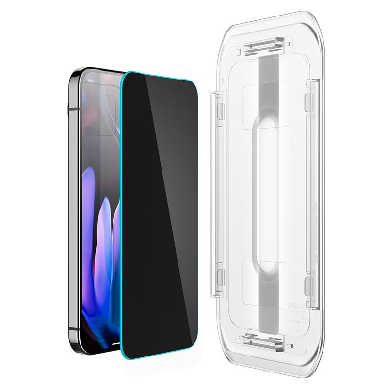 Spigen Google Pixel 9 Pro XL EZ Fit Privacy Skærmbeskyttelse 2-Pack - Gennemsigtig / Sort