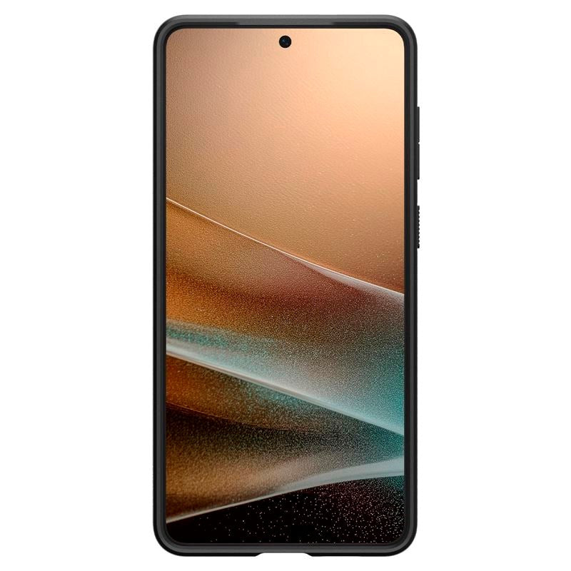 Samsung Galaxy S25 Edge - Spigen Liquid Air - Fleksibelt Plastik Cover - Sort