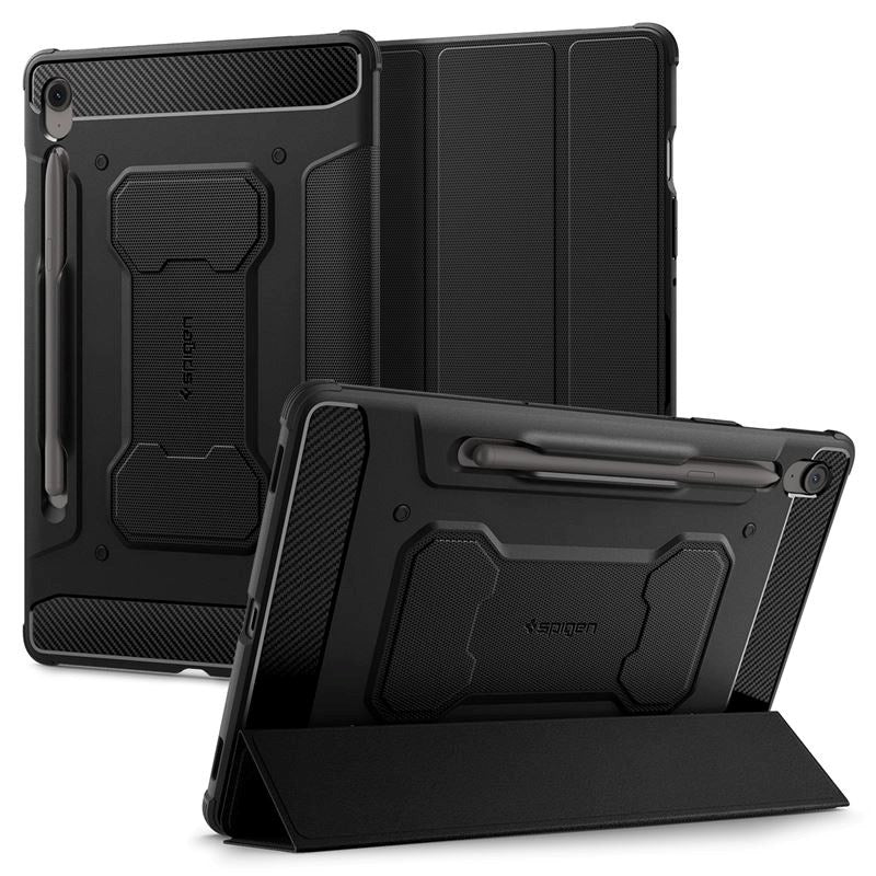Samsung Galaxy Tab S10 FE Spigen Rugged Armor Pro Flip Cover - Sort