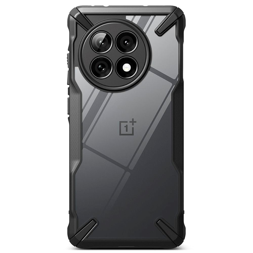 OnePlus 13R - Ringke Fusion X Cover - Sort / Gennemsigtig
