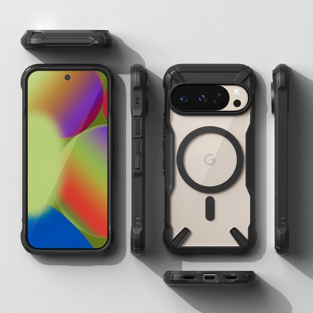 Ringke Google Pixel 10 / 10 Pro Fusion X Bagside Cover - MagSafe Kompatibel - Sort / Gennemsigtig