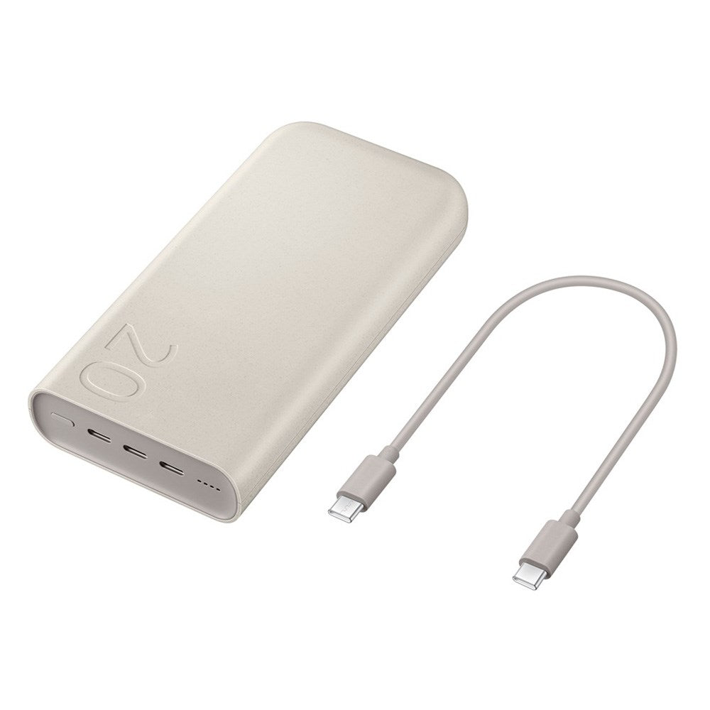Samsung 45W Powerbank 20.000 mAh & USB-C Kabel 30cm - Beige
