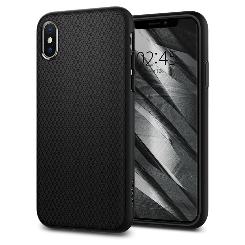 iPhone X / XS Spigen Liquid Air Mobil Cover - Sort