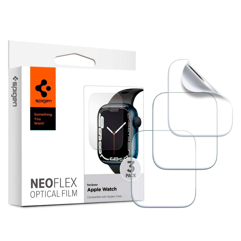 Spigen Apple Watch (41 / 40 mm) NeoFlex Plastik Beskyttelsesfilm - 3-Pack - Gennemsigtig