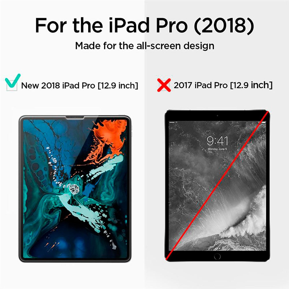 iPad Pro 12.9" (2022 / 2021 / 2020 / 2018) Glass.Tr Slim Skærmbeskyttelse - Hærdet Glas - Gennemsigtig