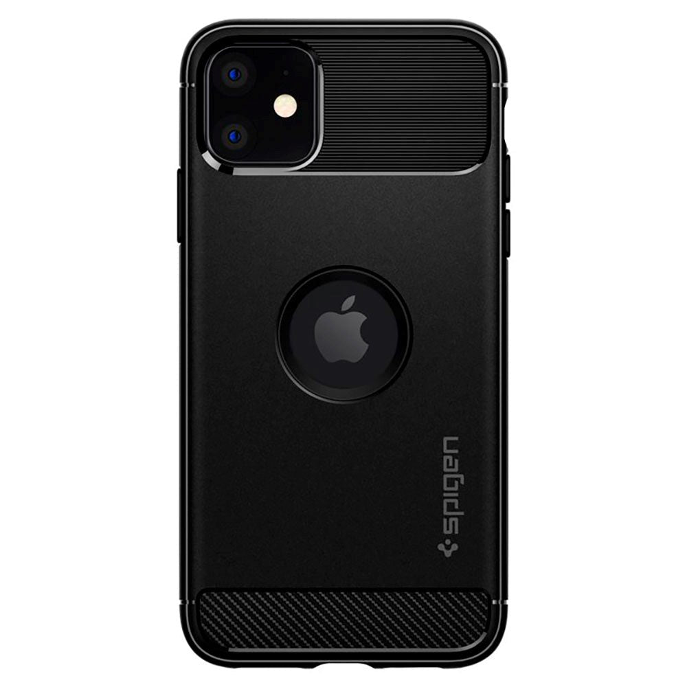 Spigen iPhone 11 Rugged Armor Bagside Cover - Sort