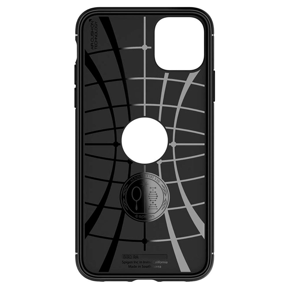 Spigen iPhone 11 Rugged Armor Bagside Cover - Sort