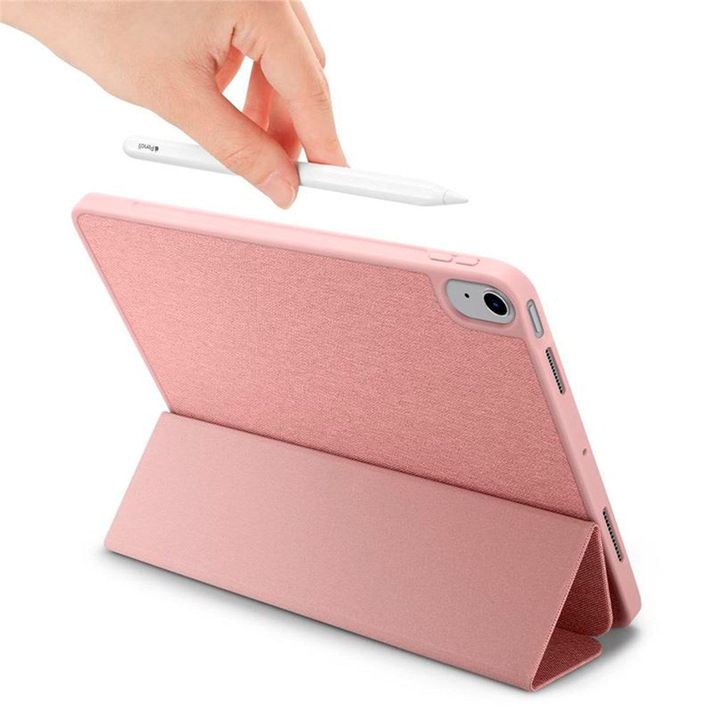 Spigen iPad Air 10.9-11" (2025-2020) Urban Fit Stof Flip Cover m. Pen Holder - Rose Gold