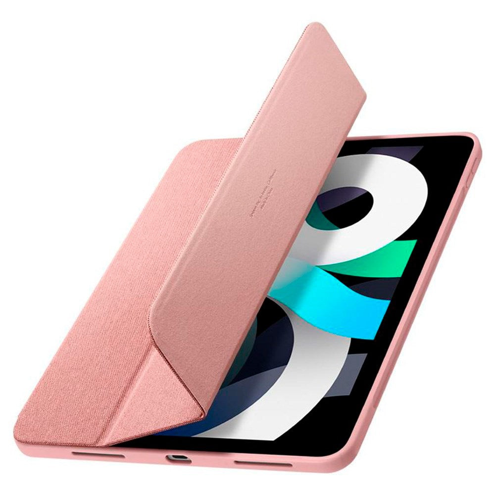 Spigen iPad Air 10.9-11" (2025-2020) Urban Fit Stof Flip Cover m. Pen Holder - Rose Gold