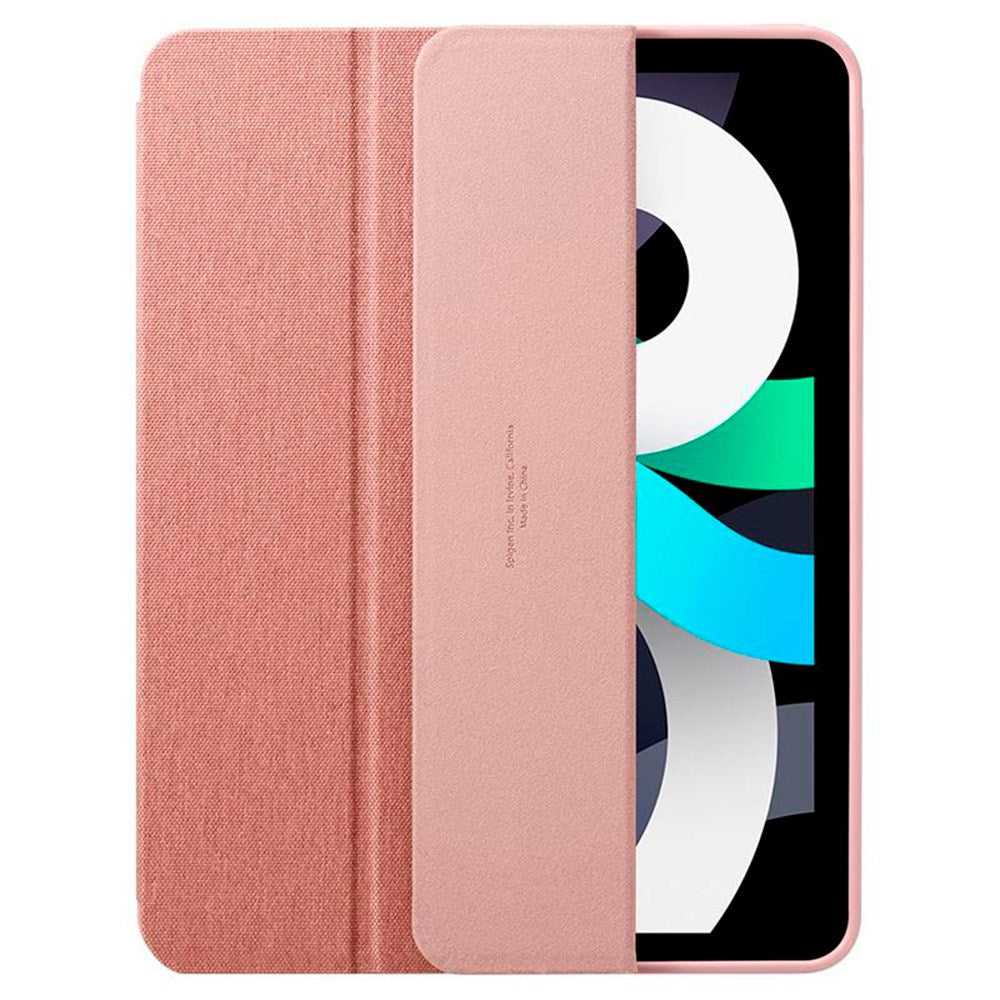 Spigen iPad Air 10.9-11" (2025-2020) Urban Fit Stof Flip Cover m. Pen Holder - Rose Gold