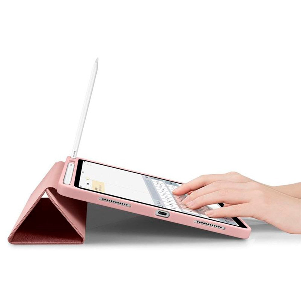 Spigen iPad Air 10.9-11" (2025-2020) Urban Fit Stof Flip Cover m. Pen Holder - Rose Gold