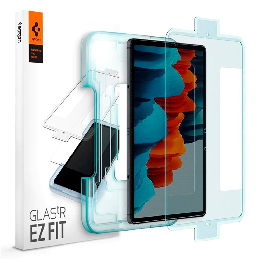 Spigen Samsung Galaxy Tab S8 / S7 EZ Fit Glas.tR Skærmbeskyttelse - Case Friendly - Gennemsigtig