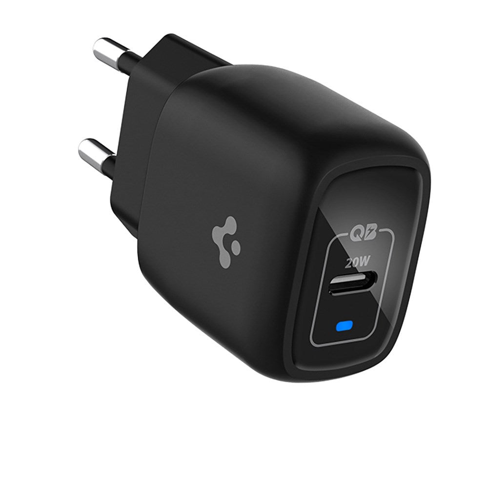Spigen PowerArc ArcStation Pro GaN Vægoplader 20W m. USB-C - Sort