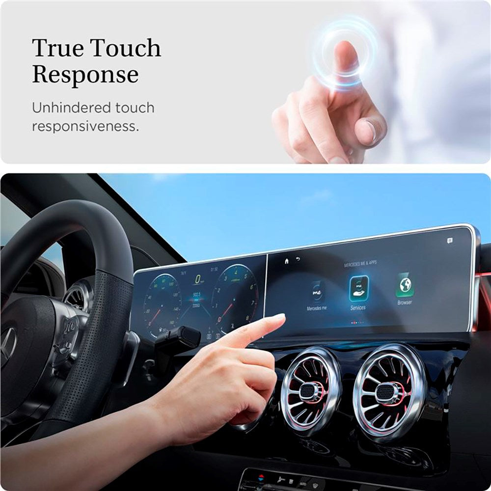 Mercedes A-Class (2020 / 2021) Spigen EZ Skærmbeskyttelse Til Display & Touch Skærm - 2 Pack - Gennemsigtig