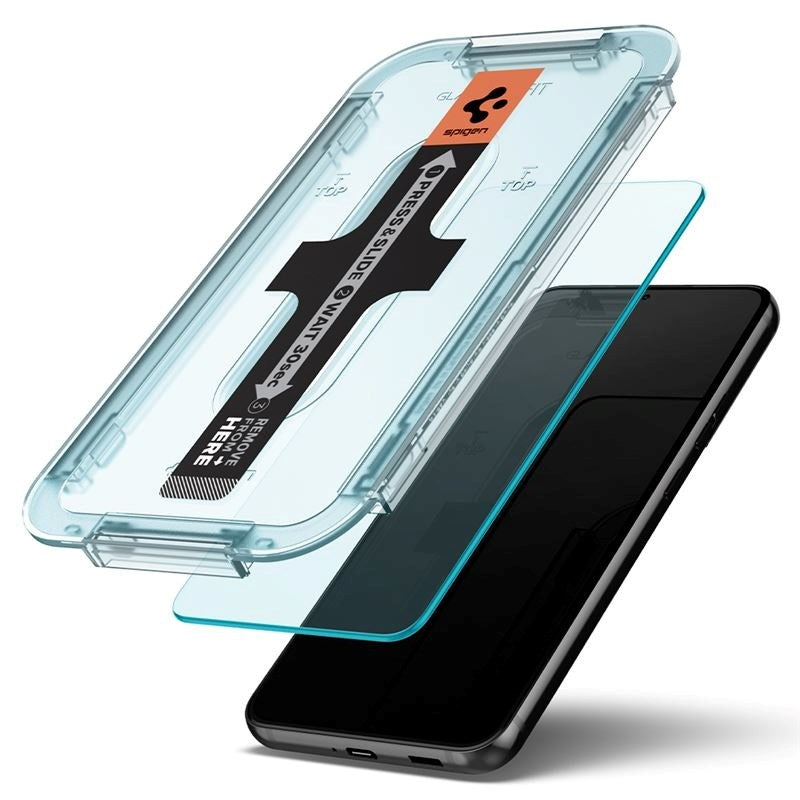 Spigen Samsung Galaxy S22+ (Plus) EZ Fit Glas.tR Skærmbeskyttelse 2. Stk - Case Friendly - Gennemsigtig