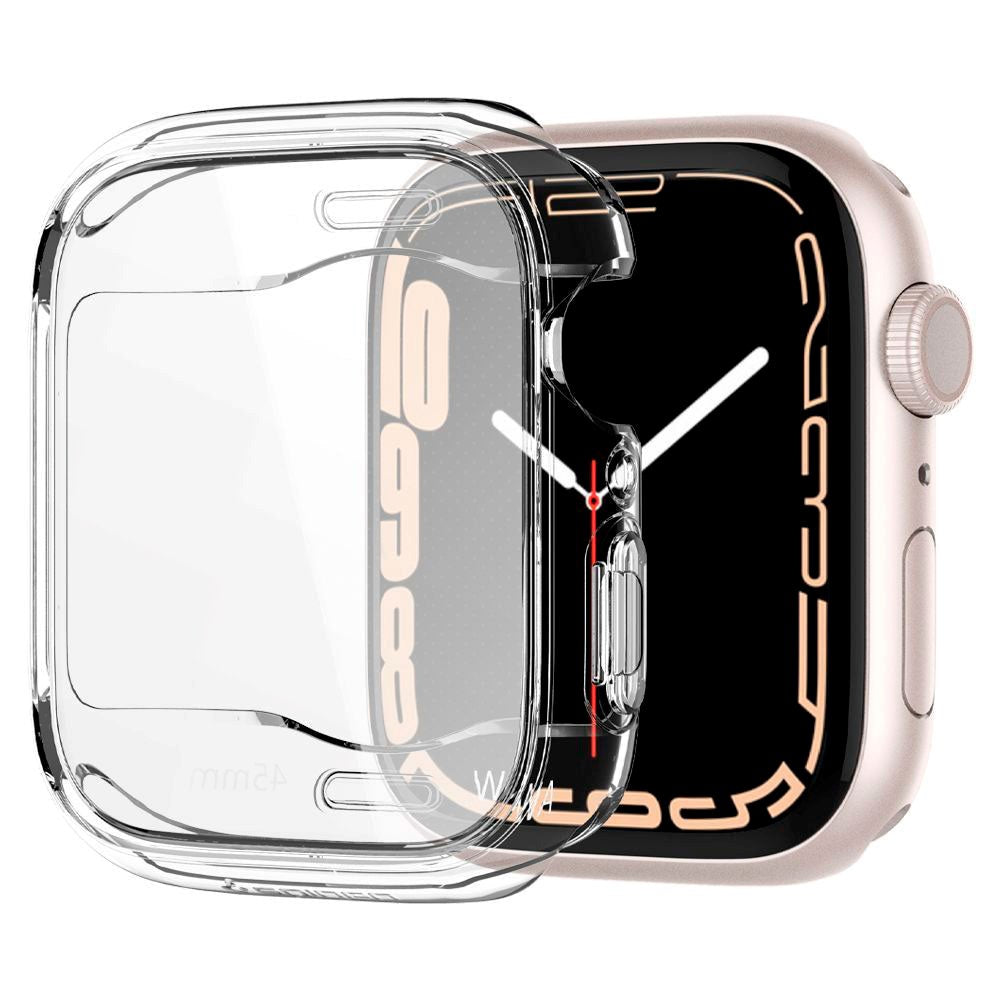 Spigen Apple Watch 9/8/7 (45mm) Ultra Hybrid Plastik Cover m. Skærmbeskyttelse - Crystal Clear