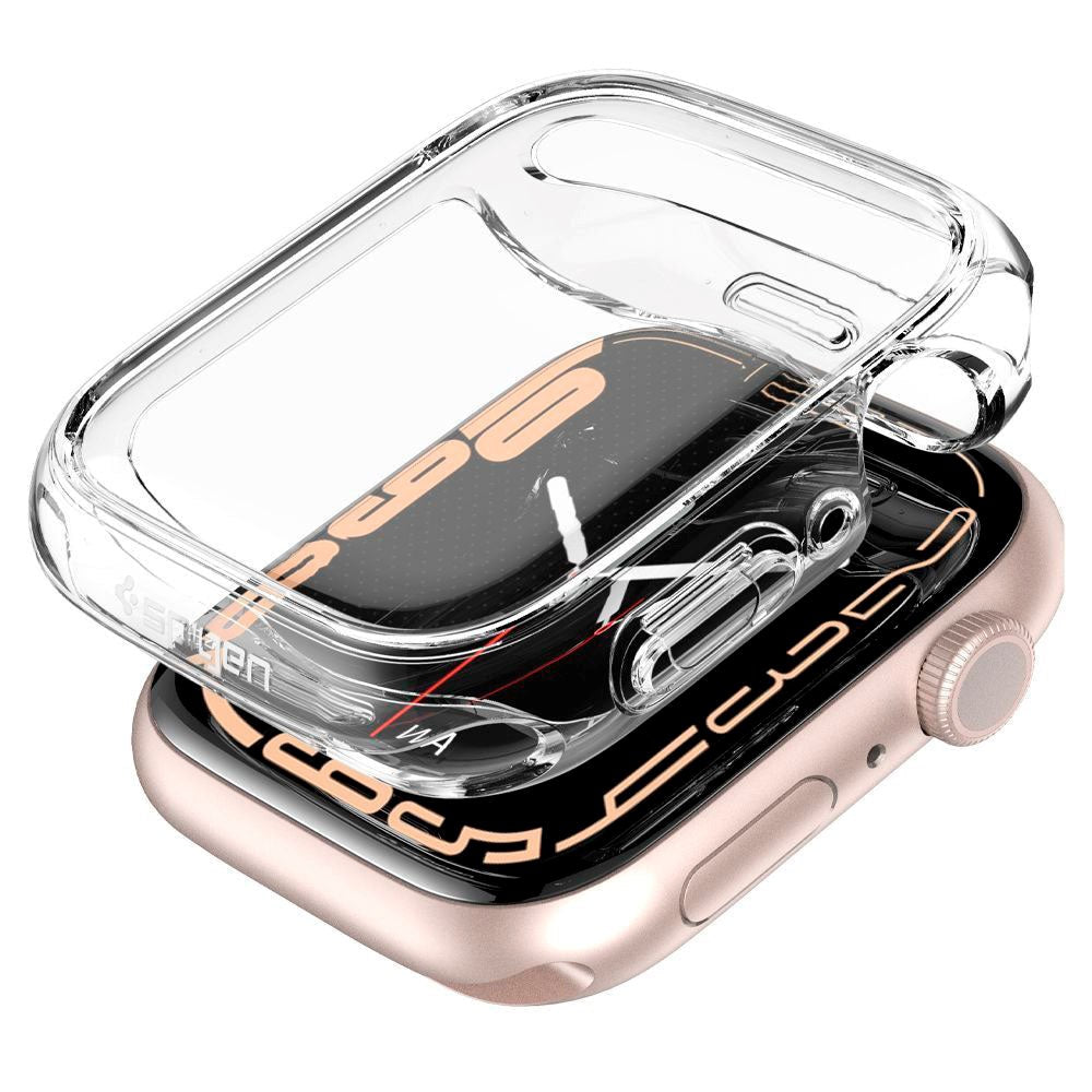 Spigen Apple Watch 9/8/7 (45mm) Ultra Hybrid Plastik Cover m. Skærmbeskyttelse - Crystal Clear