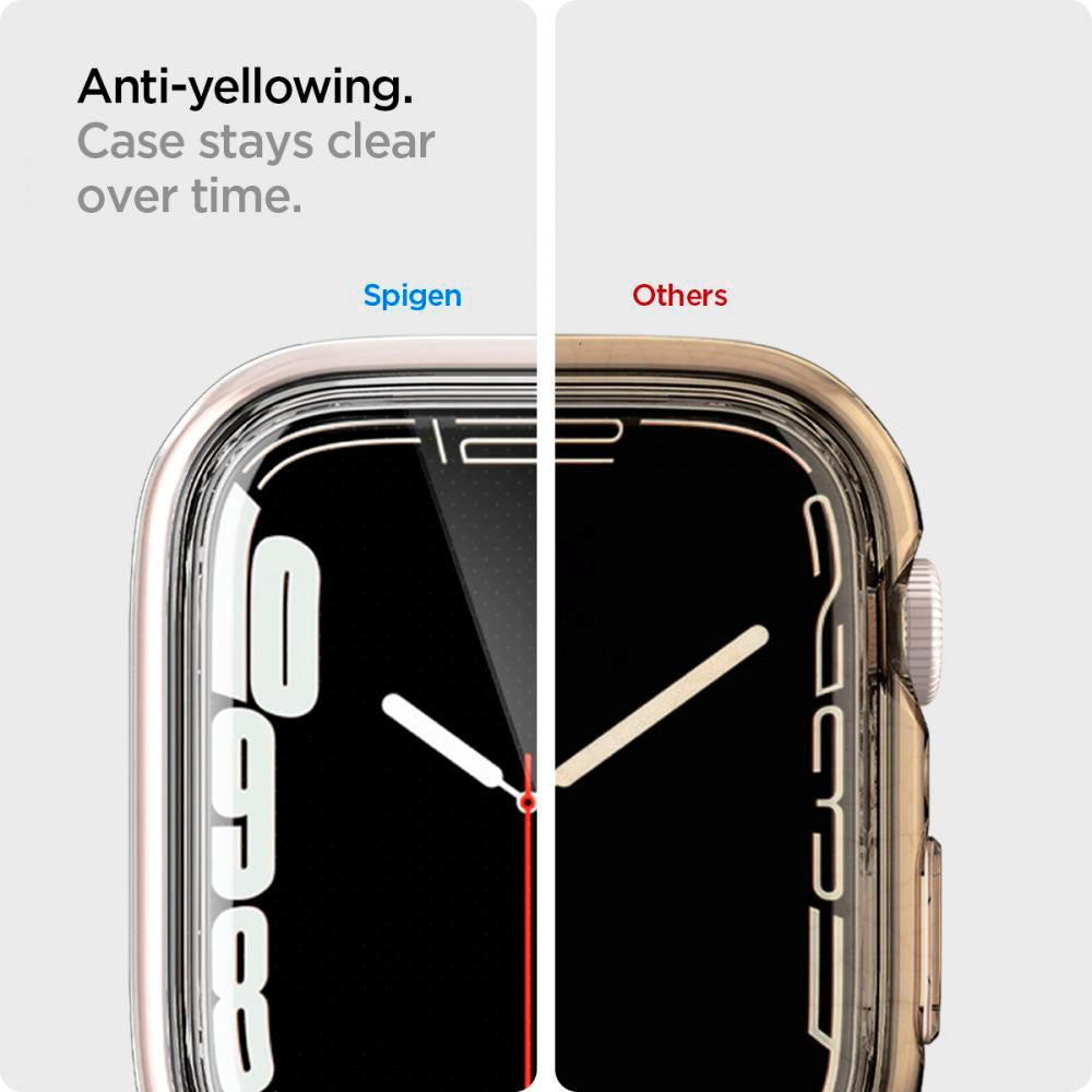 Spigen Apple Watch 9/8/7 (45mm) Ultra Hybrid Plastik Cover m. Skærmbeskyttelse - Crystal Clear