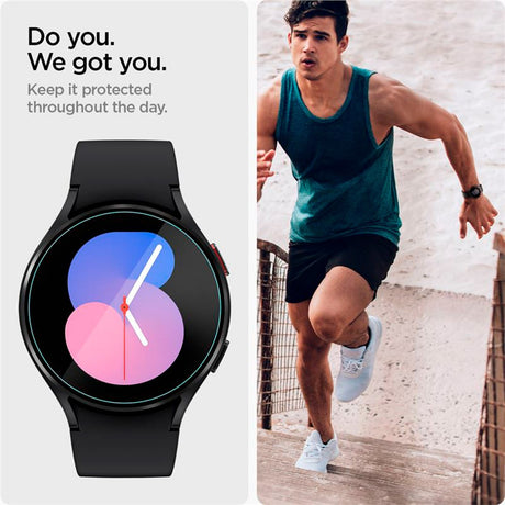 Samsung Galaxy Watch 5 / 4 (40mm) Spigen EZ Fit GLAS.tR Glasbeskyttelse - 2-Pak - Gennemsigtig