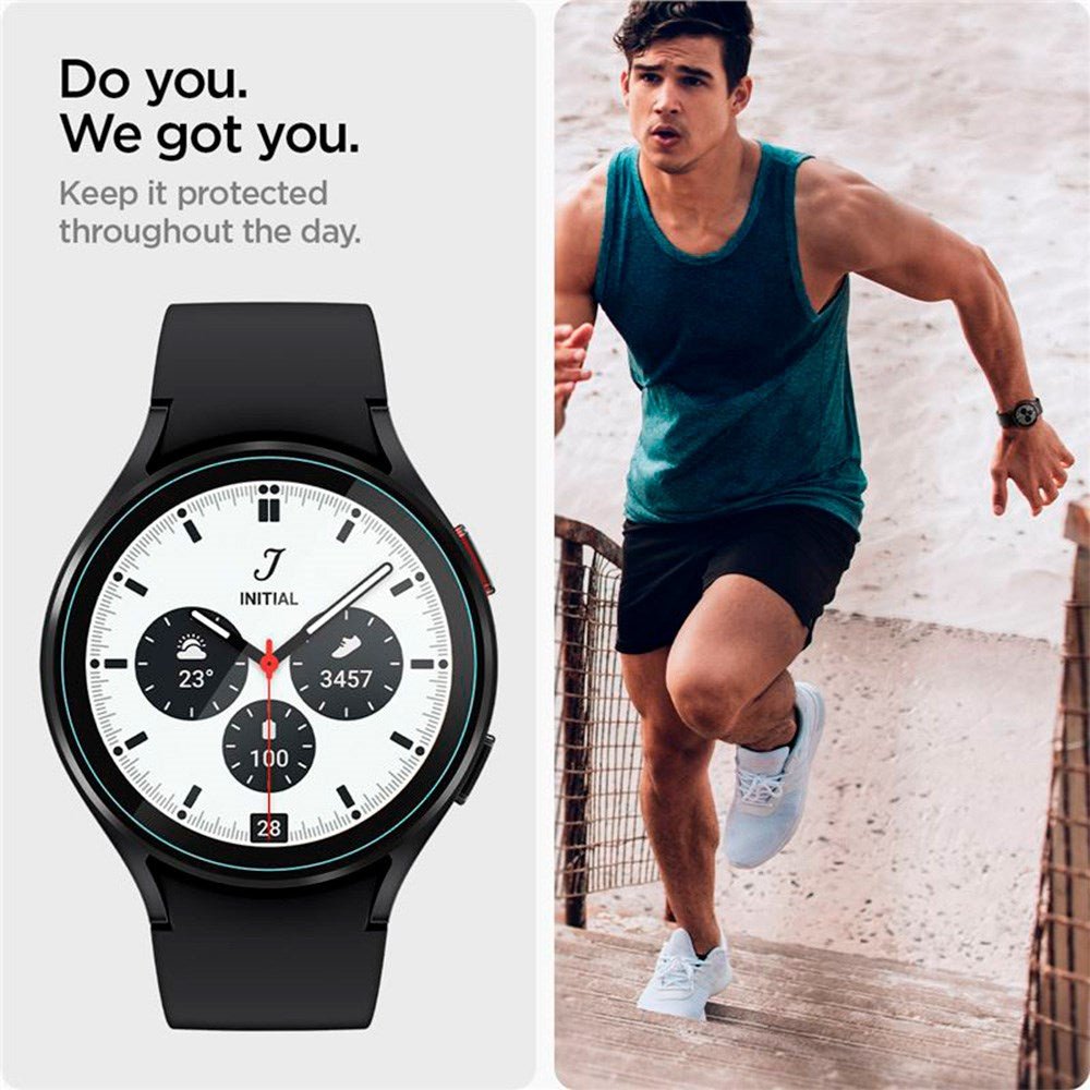 Samsung Galaxy Watch 5 Pro (45mm) Spigen EZ Fit GLAS.tR Glasbeskyttelse - 2-Pak - Gennemsigtig